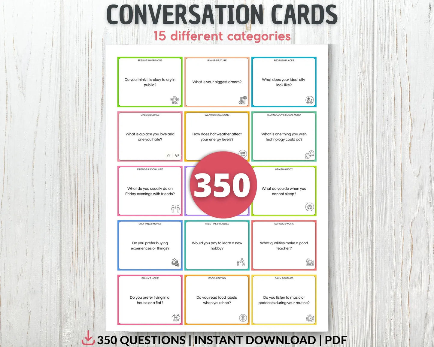 350 Conversation Cards