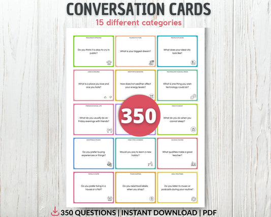 350 Conversation Cards