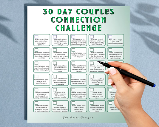30 Day Couples Therapy Worksheet